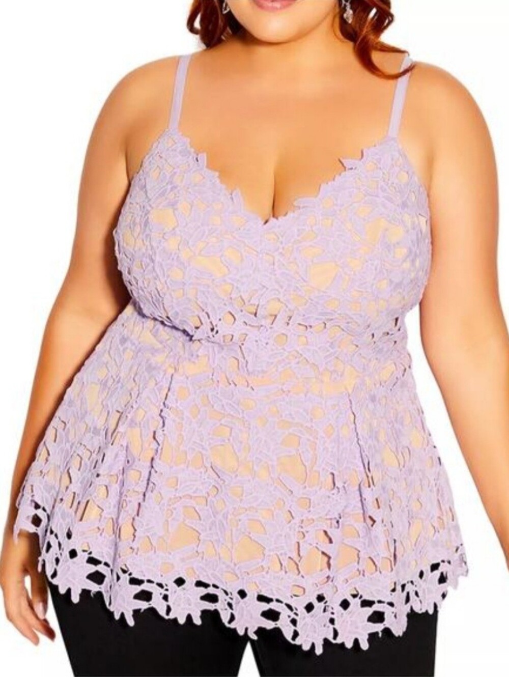 City Chic lavender lace tank size 18W